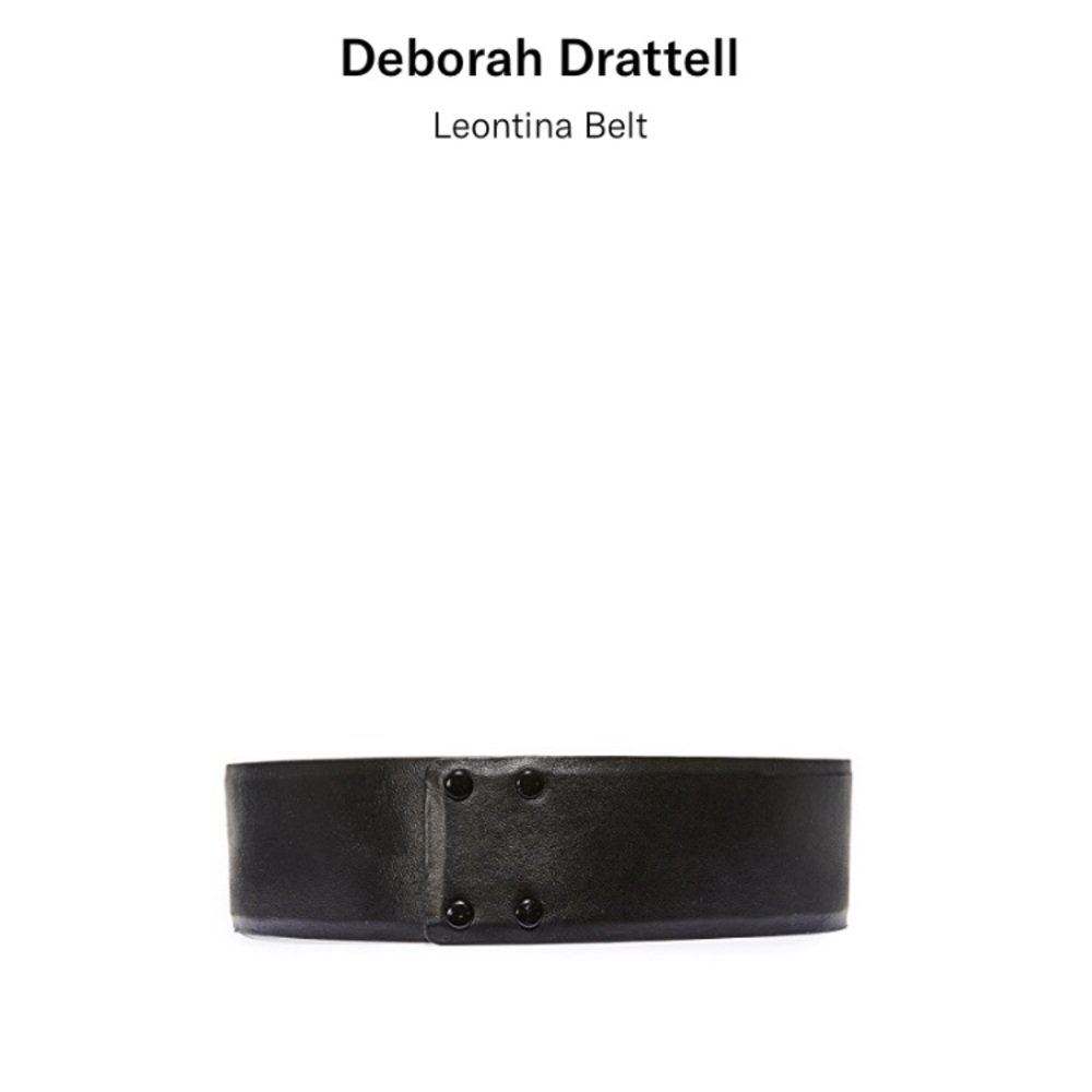 Classic black leather belt.
